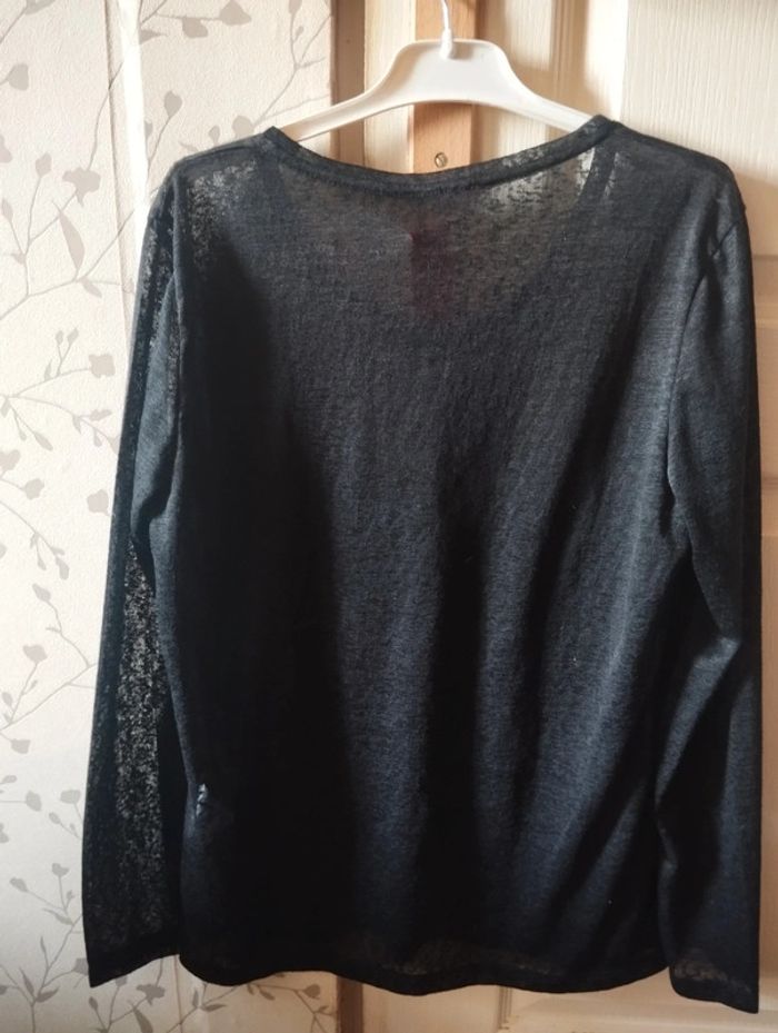 Neuf haut manches longues noir transparent taille 2 M Felino - photo numéro 2
