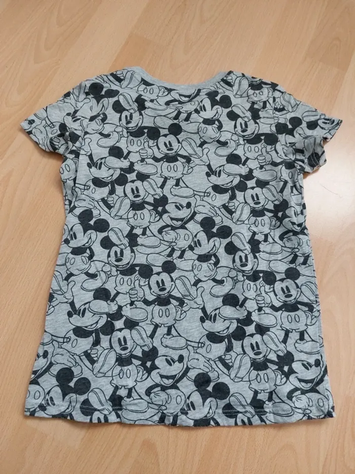 Tee-shirt Mickey gris et noir - photo numéro 4