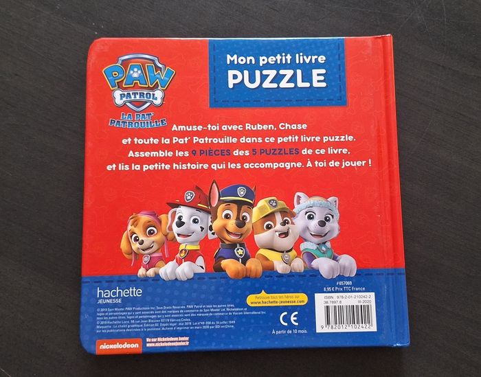Livre et livre puzzle pat patrouille - photo numéro 5