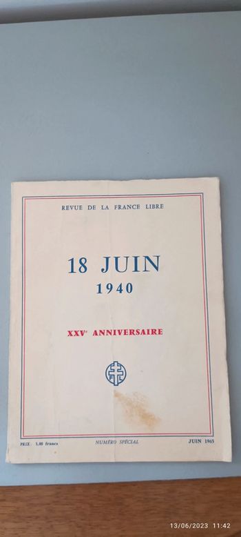 18 juin 1940. XXVe anniversaire