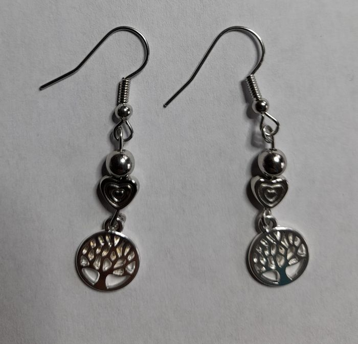 Boucles d'oreilles pendantes arbre de vie - photo numéro 9