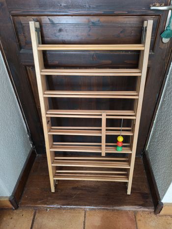 Parc pliable vintage en bois pour enfants