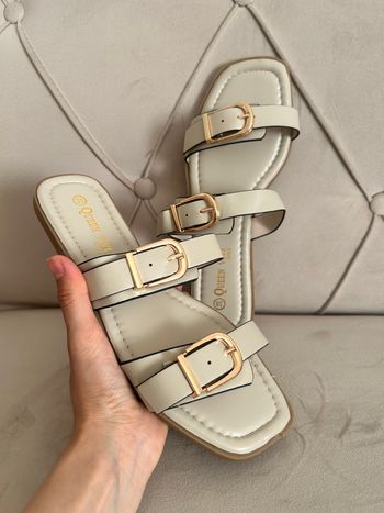 Sandale femme beige crème tendance neuf ZARA 