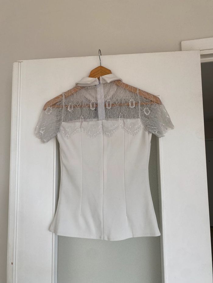 Blouse col clodine blanche - photo numéro 3