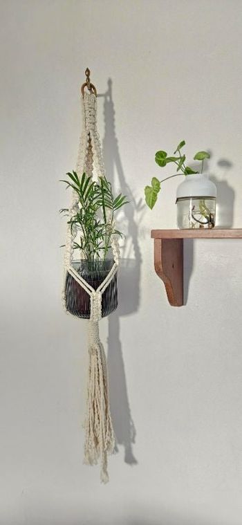 Suspension pour plantes en macramé neuf