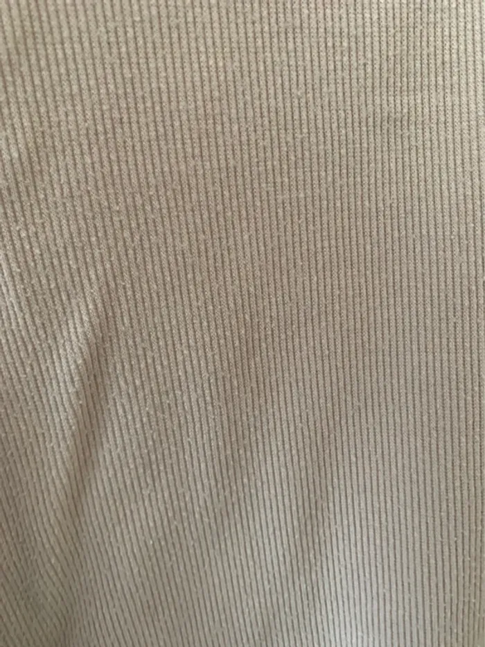 Débardeur court texturé côtelé marron clair femme - Taille 2XL Shein - photo numéro 4
