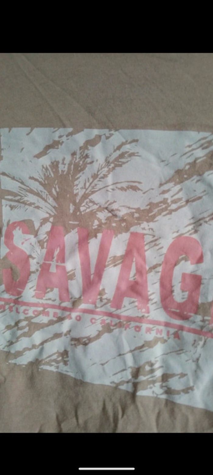 Tee shirt beige marron homme p - photo numéro 2