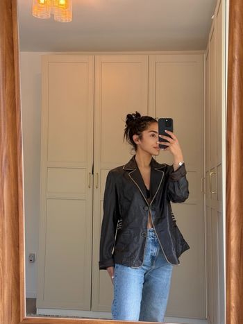 Veste en cuir vintage 