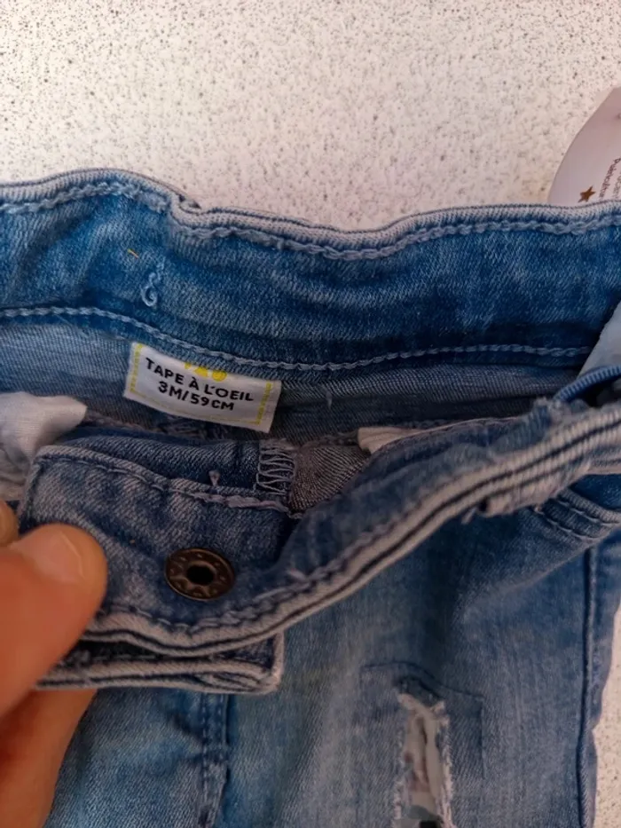 Lot de 2 pantalon tape a l oeil 3mois - photo numéro 2