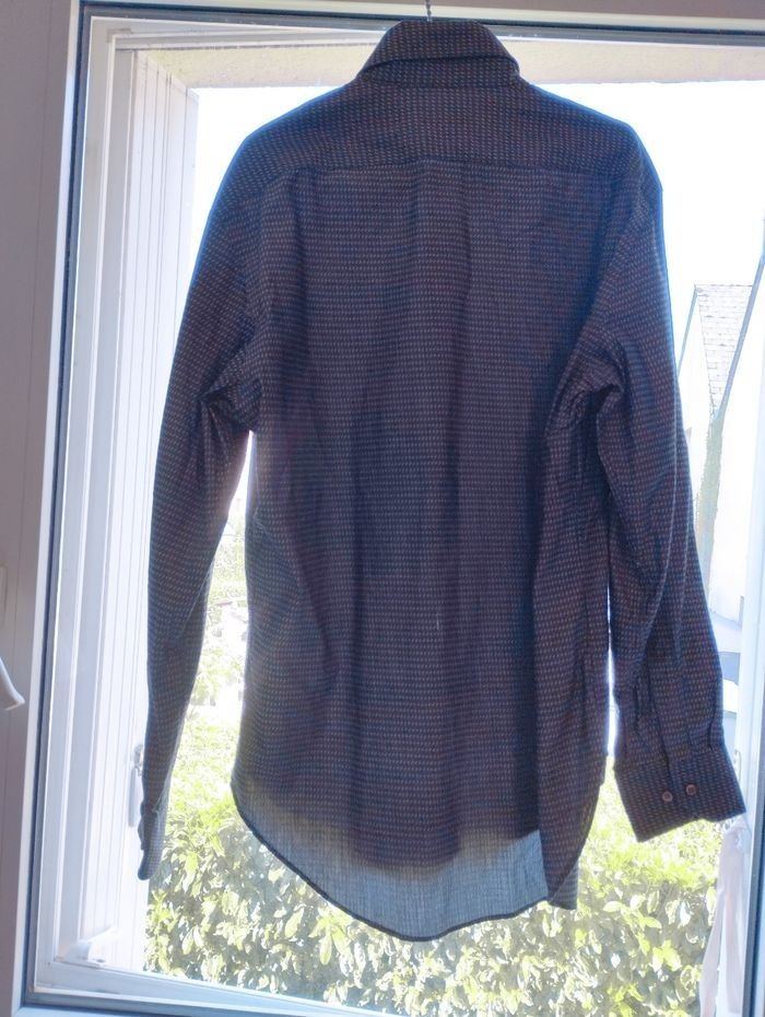 Chemise Zara homme manche longue taille 44  bleu a motif - photo numéro 2