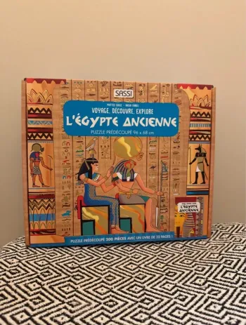 Sassi - Voyage, découvre, explore : l'Egypte ancienne puzzle et livre - 6 ans et +