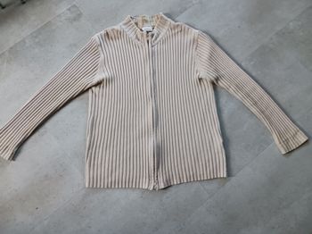 gilet beige zippé taille 38/40 Blanche porte