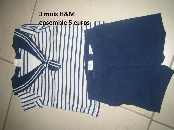 ensemble short et marinière H&M 3 mois
