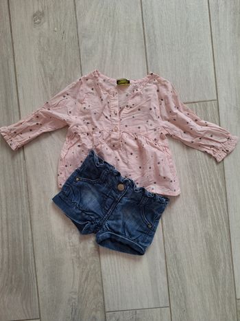 Ensemble fille 3 mois haut + short