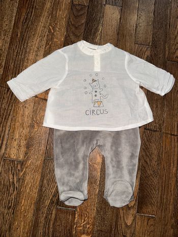 Pyjama velour vertbaudet 1 mois