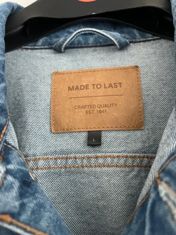 veste en jean bleu - photo numéro 3