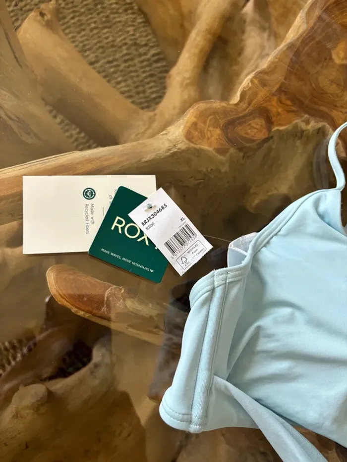 Haut de maillot de bain Roxy bleu clair croisé XL - photo numéro 5