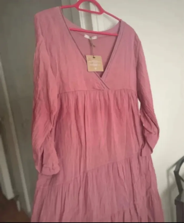 Robe en coton rose Poudré Izzy - photo numéro 5