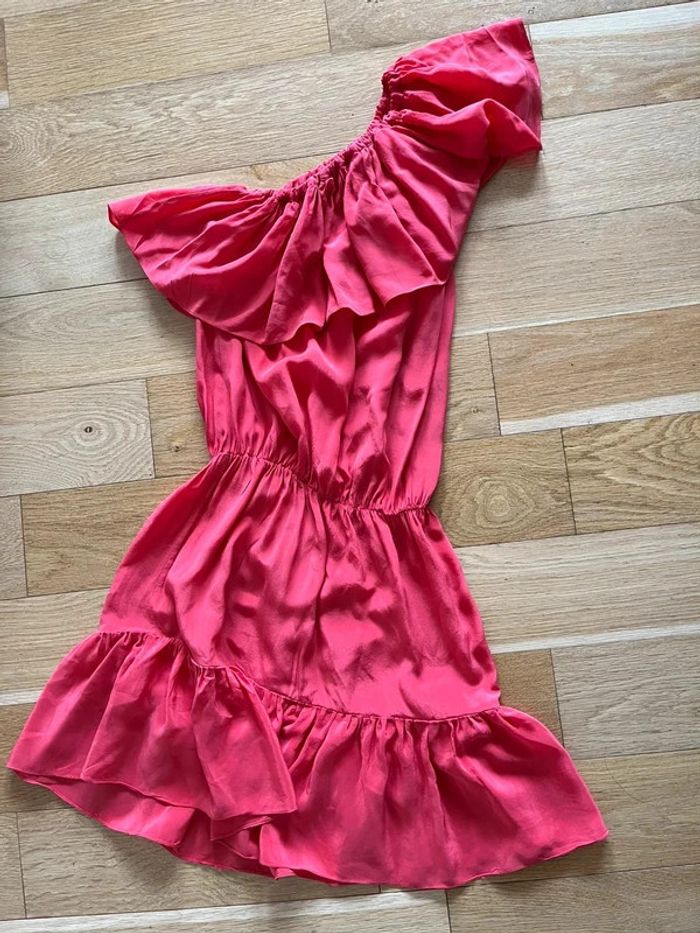 Robe courte volantée Nell by SJ – coloré rouge/rose flashy – taille 2 (38/40) - photo numéro 3