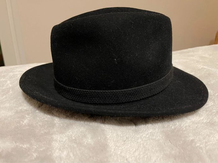 Chapeau en laine noire - 57 cm - photo numéro 2