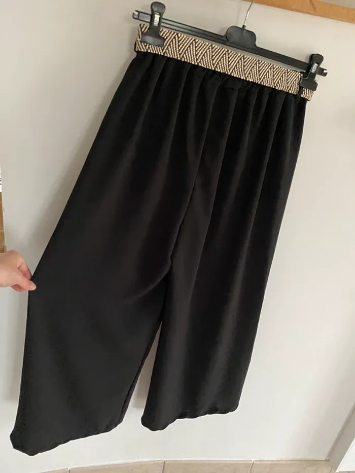 Pantalon noir fluide made in Italy taille unique avec ceinture - photo numéro 5