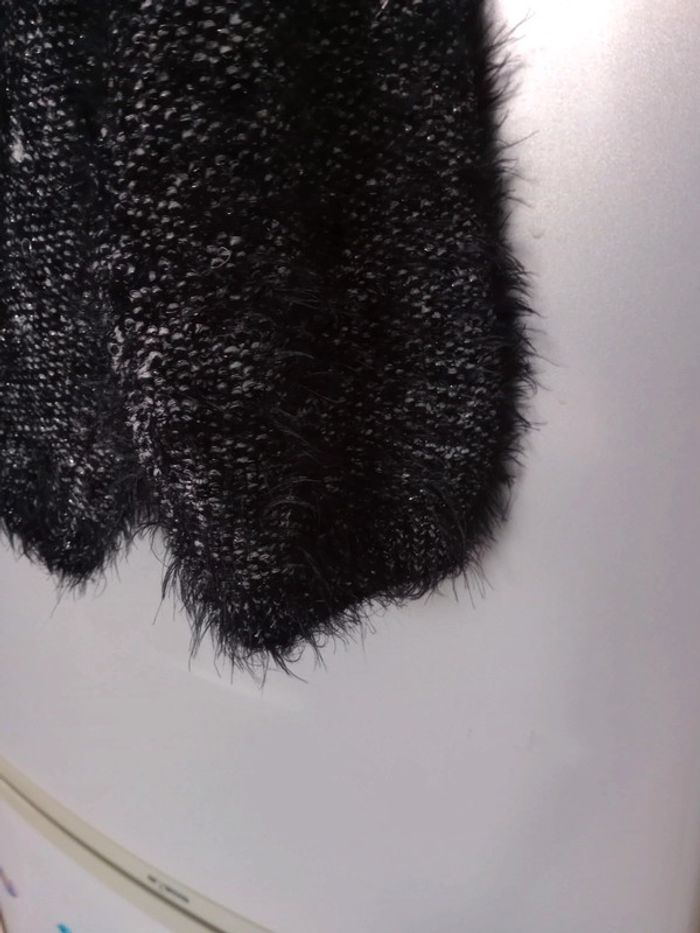 Pull femme 40 à poil  noir chiné c36 - photo numéro 9