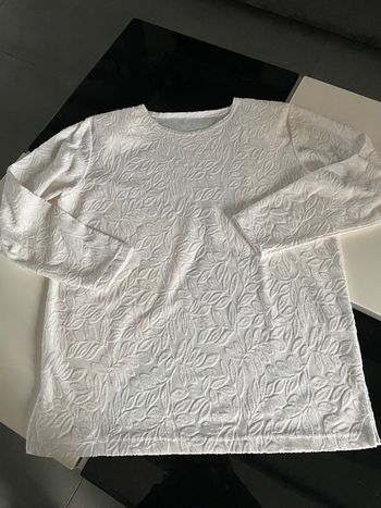 Blouse damassé blanche 40/42 voir mensurations