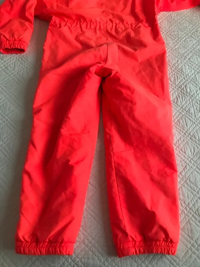 Salopette combinaison de ski rétro vintage orange fluo années 80 xs ou 12 ans - photo numéro 8