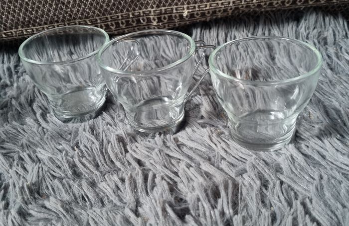 Ensemble de tasses à café en verre - photo numéro 2