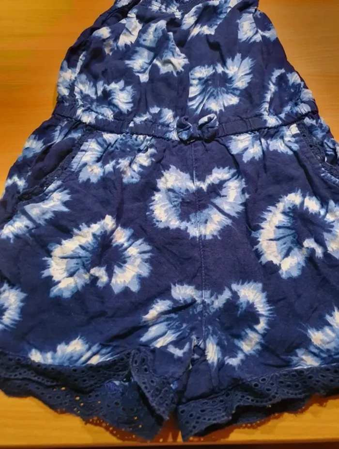 Combi-short fille George 3 ans à dentelle