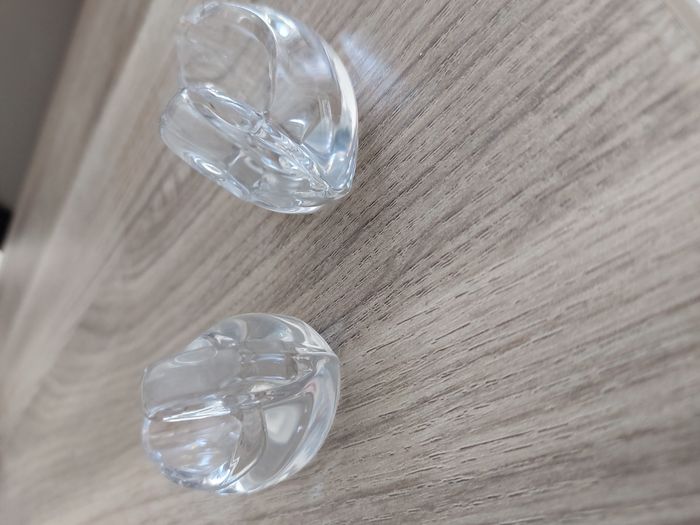 Duo salière poivre verre cygnes