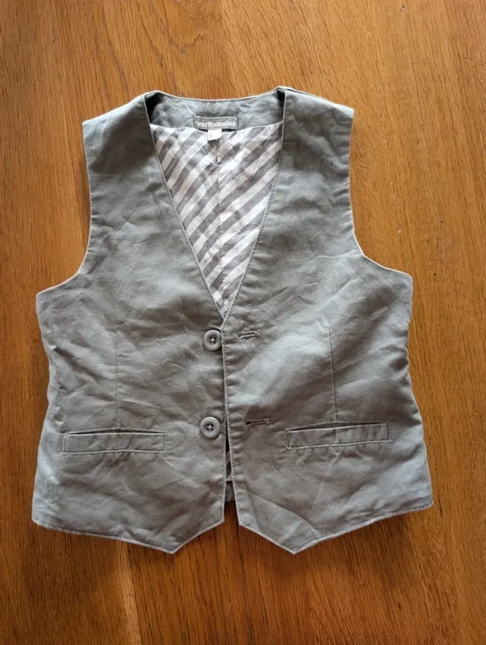 Gilet de costume habillé sans manches gris 5 ans garçon Verbaudet - photo numéro 2