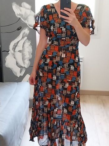 Jolie robe vintage motifs géométriques