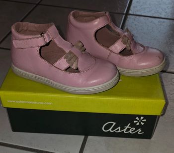 Aster en cuir, taille 26, rose