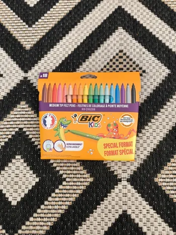 Feutres BIC Kids – 18 couleurs – Neufs – À l’unité ou en lot