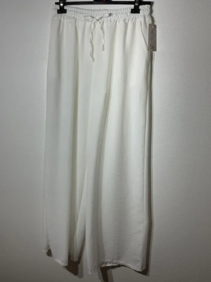 Pantalon large effet lin femme taille unique (38-44)- rzfashion - neuf avec étiquette