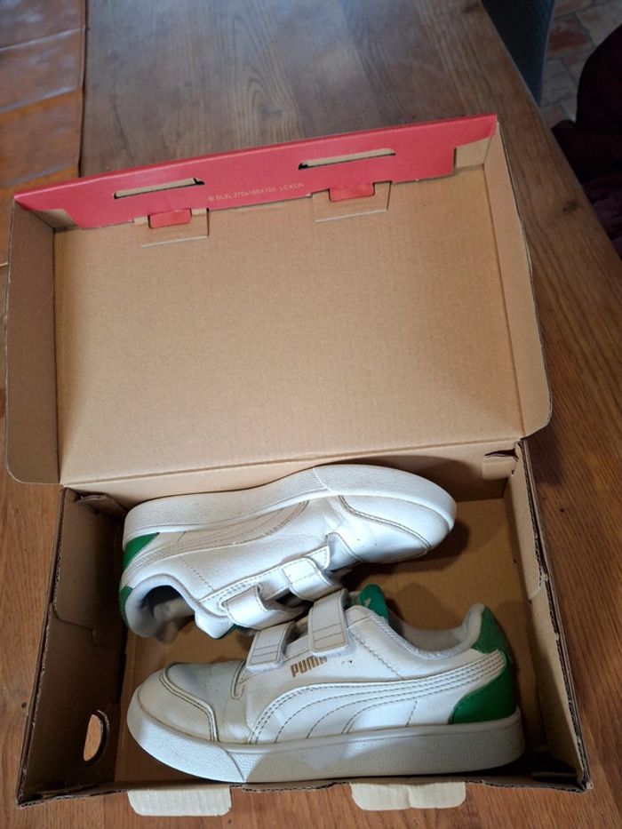 Basket puma taille 32 blanc et vert fille ou garçon mixte - photo numéro 17