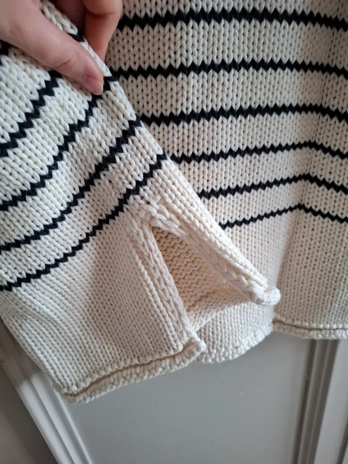 Pull rayé tricoté Zara - photo numéro 3