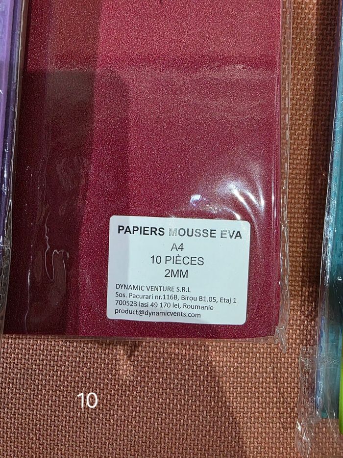 lot de 10 paquets de papier mousse eva a4 (100 feuilles) - photo numéro 2