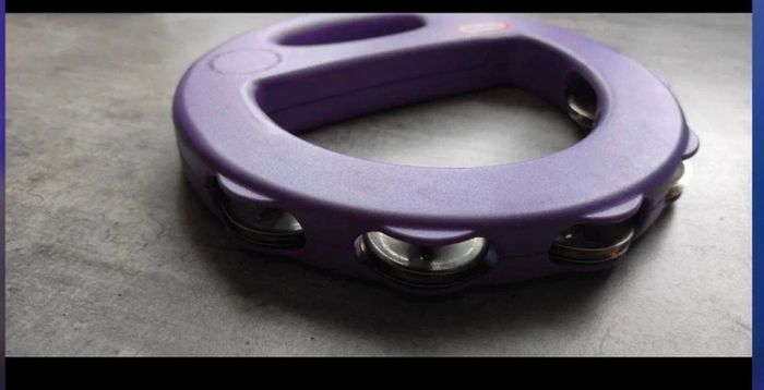 Tambourin violet vintage 1990 - photo numéro 3