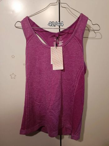 Débardeur de sport rose 42/44 neuf avec étiquette