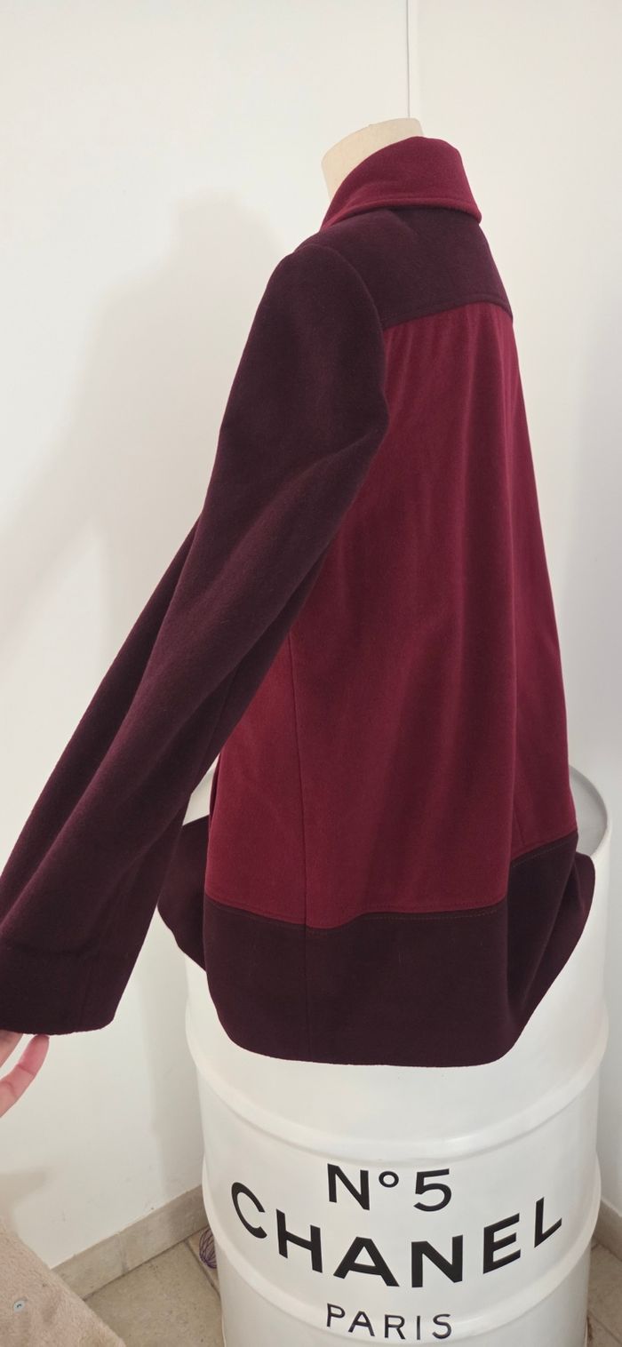 Manteau Weinberg laine & cachemire bordeaux – Élégance intemporelle – Taille 46 - photo numéro 4
