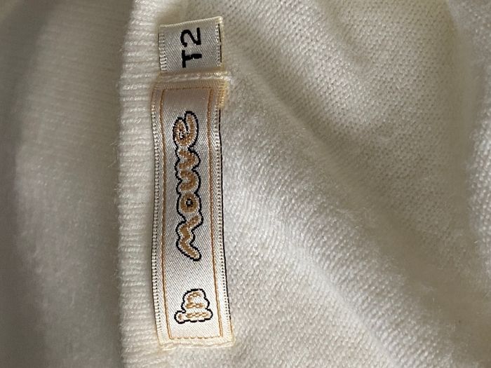 Petit gilet écru T2 petite tâche au niveau d’un bouton, écru, gilet, vintage, hiver, femme, manche l - photo numéro 3
