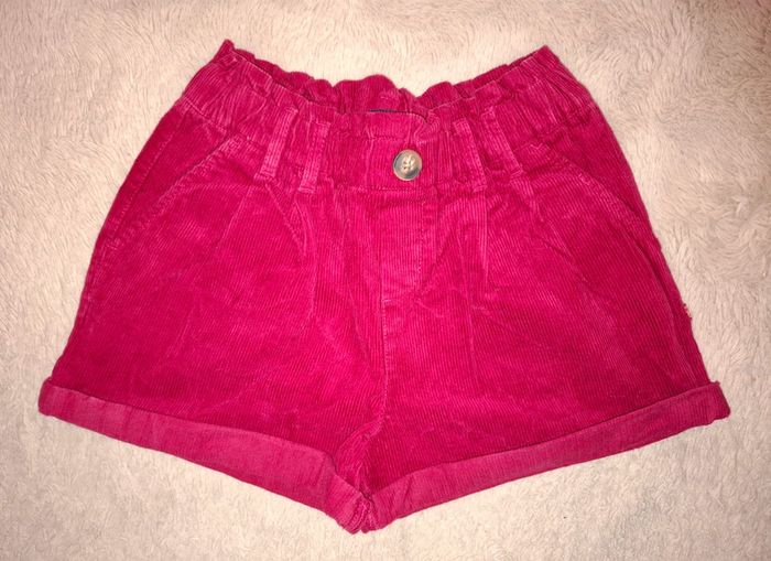 Short en velours bordeau 10 ans okaidi