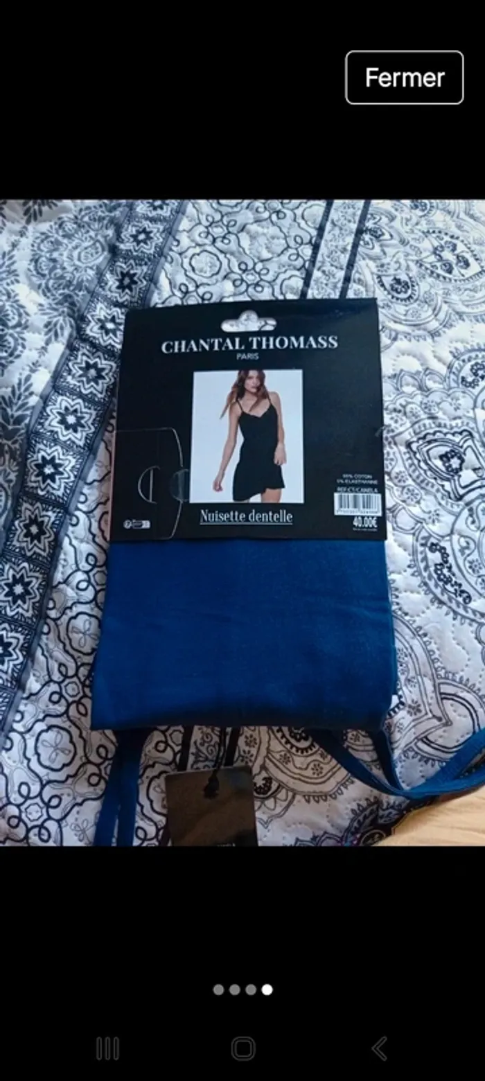 Nuisette dentelle bleu marine prix boutique 40€ - photo numéro 4