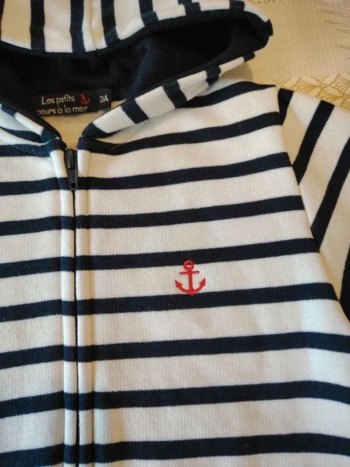 Gilet les petits cœurs à la mer - photo numéro 3