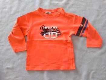 Tee shirt manches longues orange Z Grain de blé 18 mois