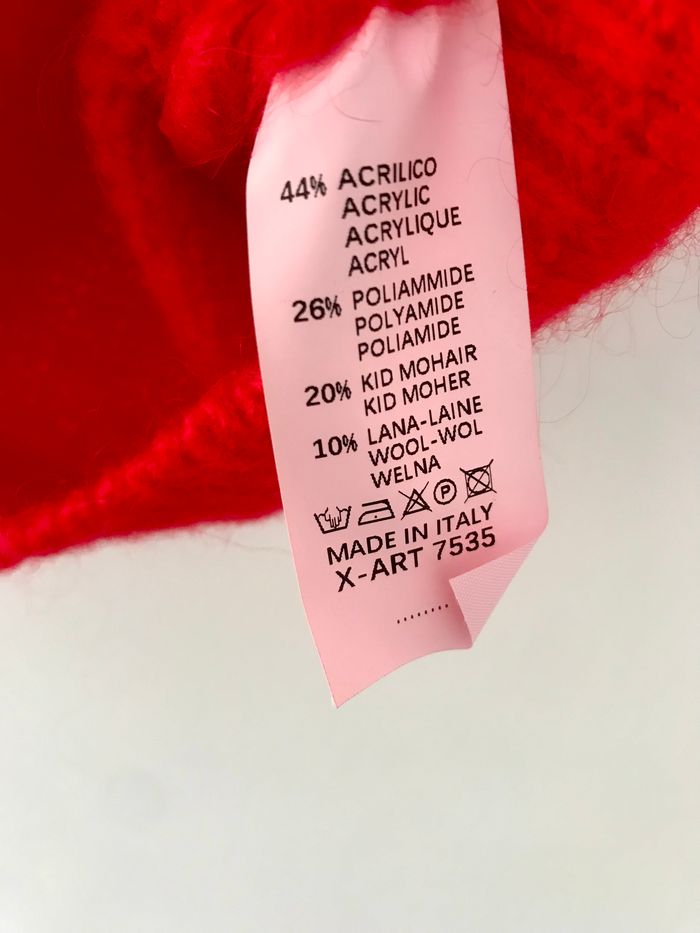 Gilet rouge en kid mohair et laine - photo numéro 4