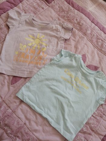 Lot 2 tee-shirt taille 9 mois