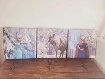 Lot 3 cadres de la Reine des Neiges